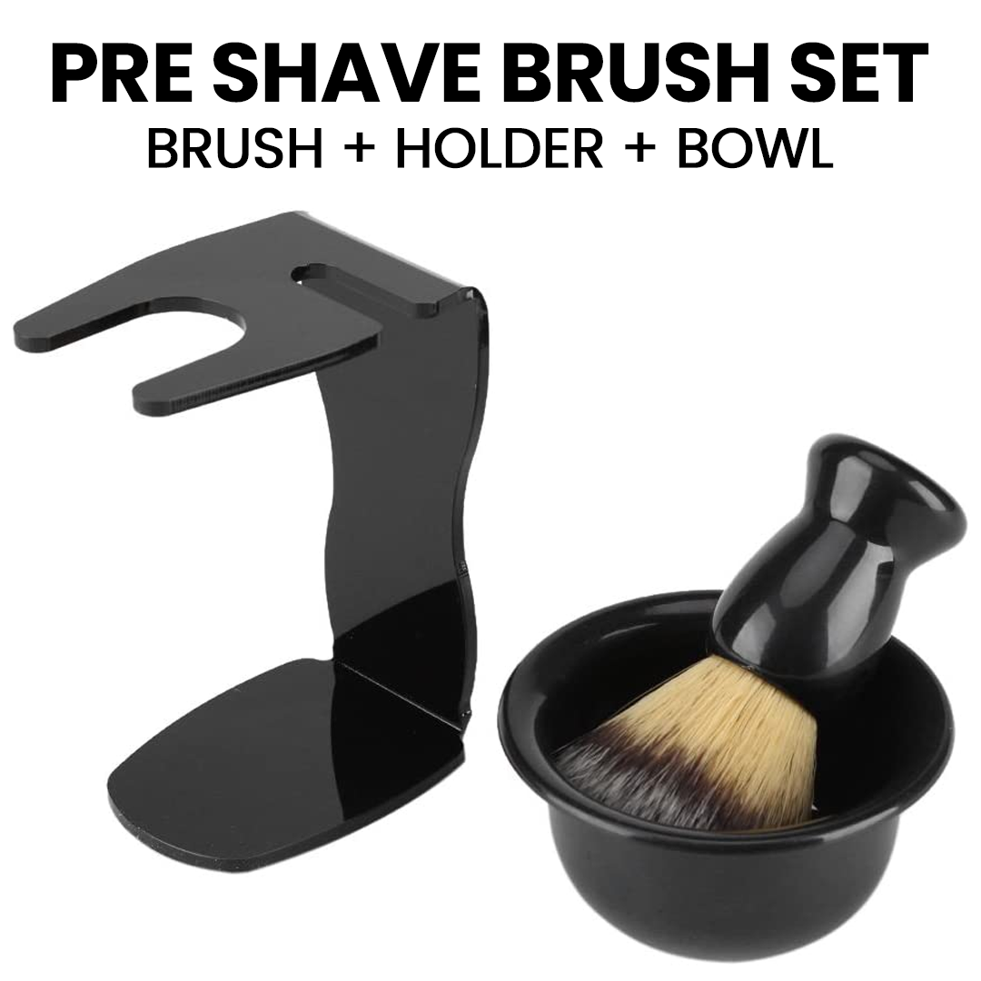 Pre Shave Brush with Holder