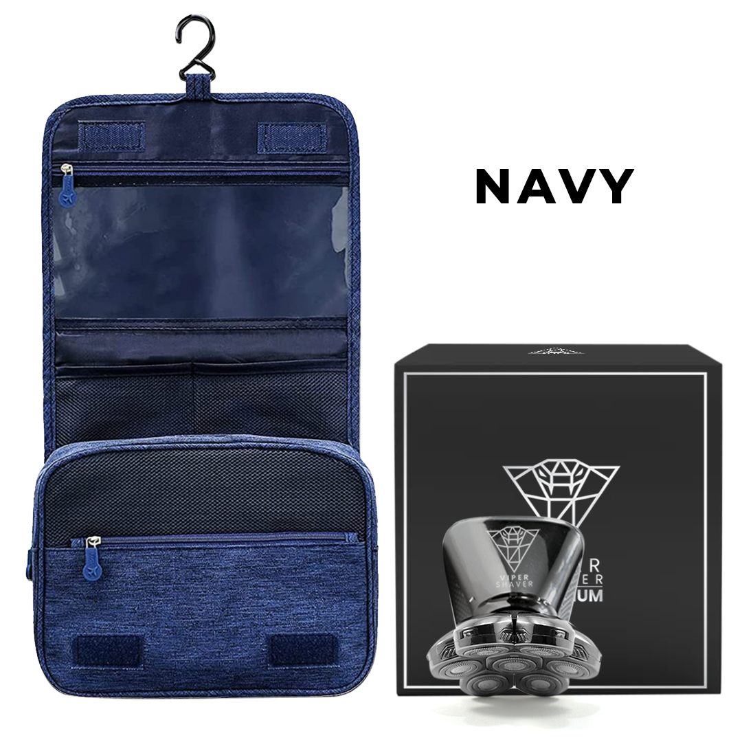 Viper Shaver Platinum & Travel Bag (NAVY)- Shave anytime anywhere