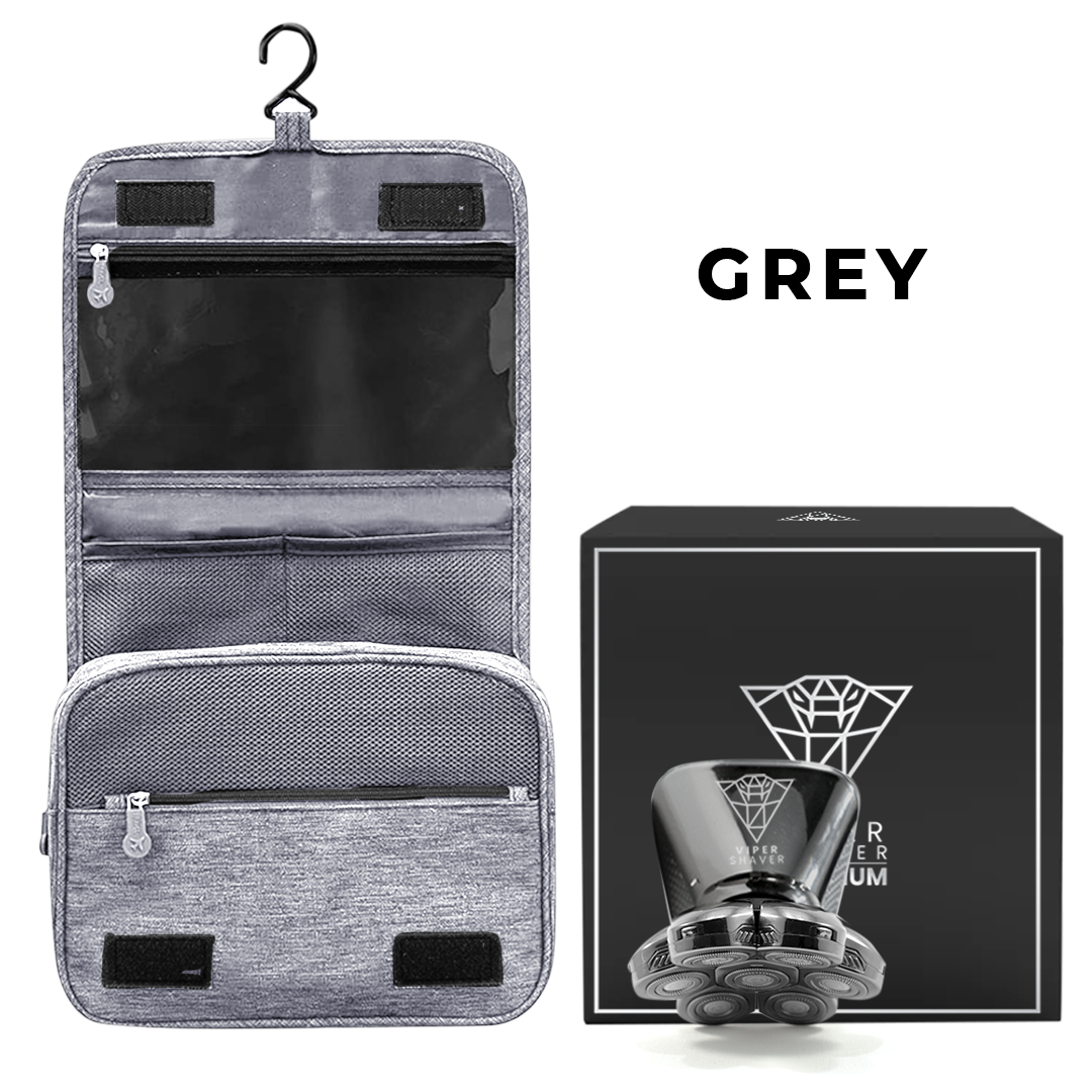 Viper Shaver Platinum & Travel Bag (Grey) - Shave anytime anywhere